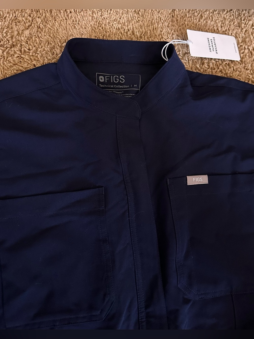 NWT FIGS Navy Rafaela Cargo Jumpsuit M - Picture 2 of 10